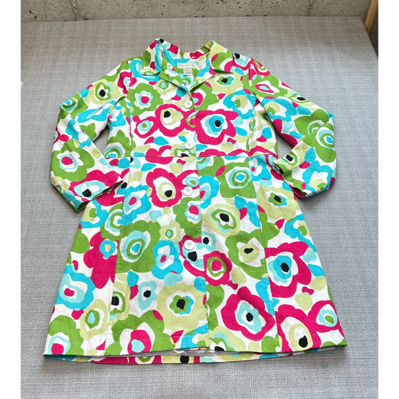 Susan Bristol Jacket Womens Large Retro Floral‎ Quirky Artsy 60s Theme Whimsical - Picture 1 of 9